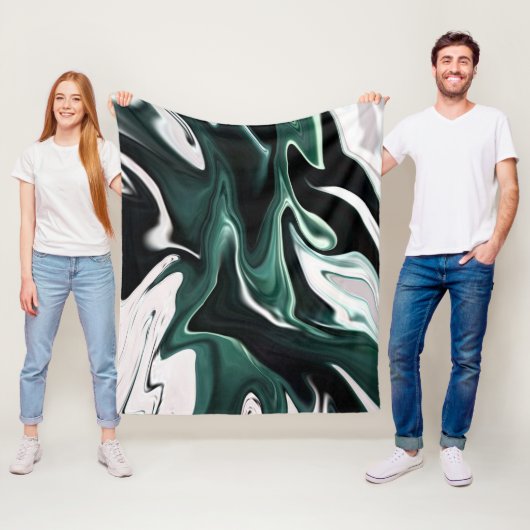 Abstrakte, elegante Fließstruktur aus flüssigem Ma Fleecedecke (Beispiel)