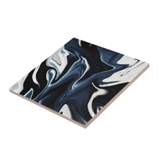 Abstrakte, elegante Fließstruktur aus flüssigem Ma Fliese (Seite)