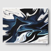 Abstrakte, elegante Fließstruktur aus flüssigem Ma Gästebuch (Rückseite)