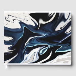 Abstrakte, elegante Fließstruktur aus flüssigem Ma Gästebuch