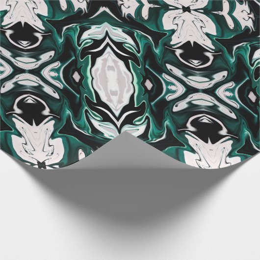 Abstrakte, elegante Fließstruktur aus flüssigem Ma Geschenkpapier (Ecke)