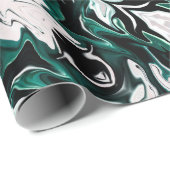 Abstrakte, elegante Fließstruktur aus flüssigem Ma Geschenkpapier (Rolleneckpunkt)