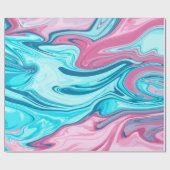 Abstrakte, elegante Fließstruktur aus flüssigem Ma Geschenkpapier (Flach)