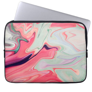 Abstrakte, elegante Fließstruktur aus flüssigem Ma Laptopschutzhülle
