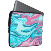 Abstrakte, elegante Fließstruktur aus flüssigem Ma Laptopschutzhülle (Vorne Rechts)