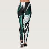 Abstrakte, elegante Fließstruktur aus flüssigem Ma Leggings (Rückseite)