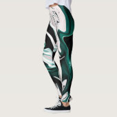 Abstrakte, elegante Fließstruktur aus flüssigem Ma Leggings (Links)