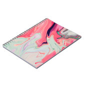 Abstrakte, elegante Fließstruktur aus flüssigem Ma Notizblock (Linke Seite)