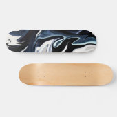 Abstrakte, elegante Fließstruktur aus flüssigem Ma Skateboard (Horizontal)