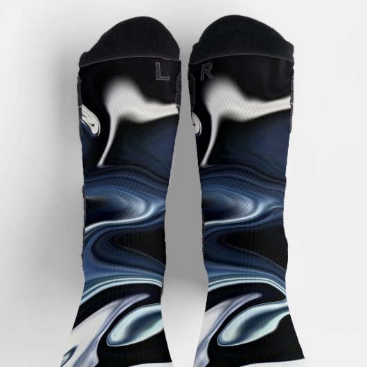 Abstrakte, elegante Fließstruktur aus flüssigem Ma Socken (Oben)