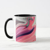 Abstrakte, elegante Fließstruktur aus flüssigem Ma Tasse (Links)