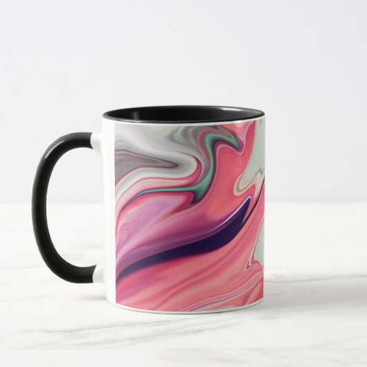 Abstrakte, elegante Fließstruktur aus flüssigem Ma Tasse (Links)