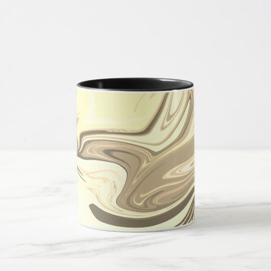 Abstrakte, elegante Fließstruktur aus flüssigem Ma Tasse (Zentrum)