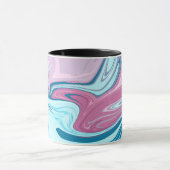 Abstrakte, elegante Fließstruktur aus flüssigem Ma Tasse (Zentrum)