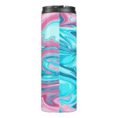 Abstrakte, elegante Fließstruktur aus flüssigem Ma Thermosbecher (Rückseite)