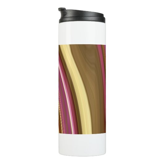 Abstrakte, elegante Fließstruktur aus flüssigem Ma Thermosbecher (Nach rechts gedreht)