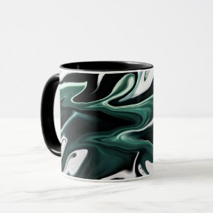 Abstrakte, elegante Fließstruktur aus flüssigem  Tasse