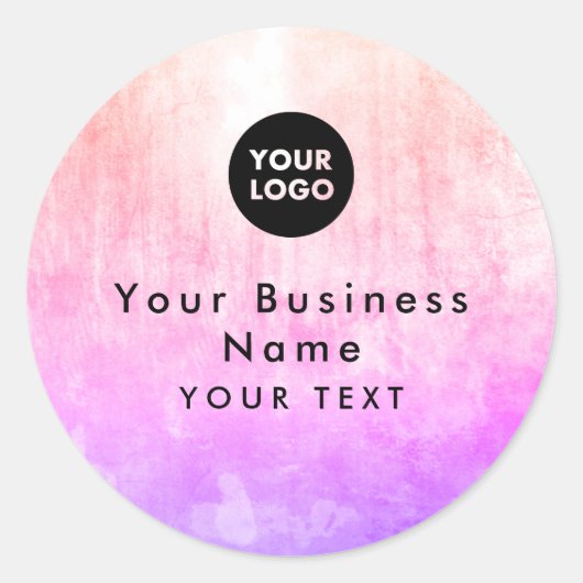 Abstrakte Elegante Pastel Pink Sun Runder Aufkleber (Vorderseite)