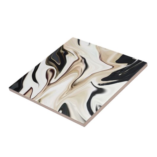 Abstrakte, elegante Retrofarben, digitale Fließtex Fliese (Seite)