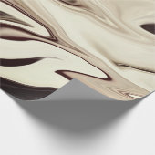 Abstrakte, elegante Retrofarben, digitale Fließtex Geschenkpapier (Ecke)