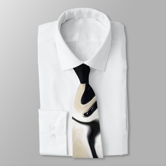 Abstrakte, elegante Retrofarben, digitale Fließtex Krawatte (Gebunden)