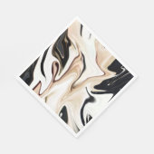 Abstrakte, elegante Retrofarben, digitale Fließtex Serviette (Ecke)