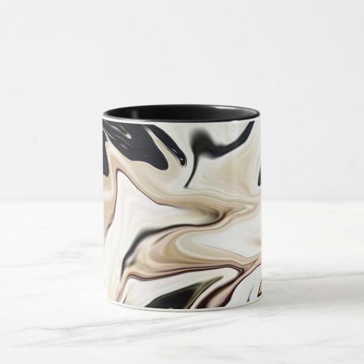 Abstrakte, elegante Retrofarben, digitale Fließtex Tasse (Zentrum)