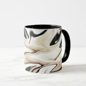 Abstrakte, elegante Retrofarben, digitale Fließtex Tasse (VorderseiteRechts)