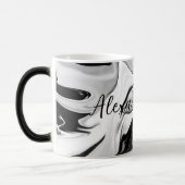 Abstrakte, elegante Retrofarben, digitale Fließtex Verwandlungstasse (Links)