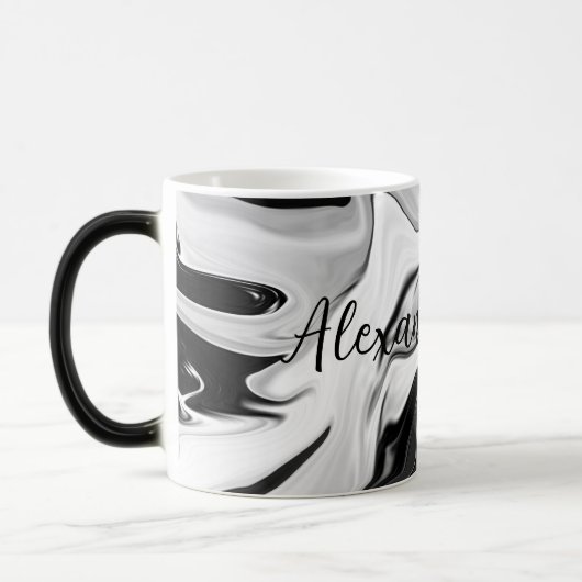 Abstrakte, elegante Retrofarben, digitale Fließtex Verwandlungstasse (Links)