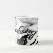 Abstrakte, elegante Retrofarben, digitale Fließtex Verwandlungstasse (Mittel)