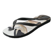 Abstrakte, elegante Retrofarben, digitale Flüssigk Badesandalen (Schrägansicht)