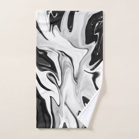 Abstrakte, elegante Retrofarben, digitale Flüssigk Badhandtuch Set (Handtuch)