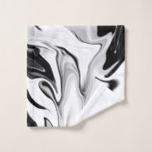 Abstrakte, elegante Retrofarben, digitale Flüssigk Badhandtuch Set (Waschlappen)