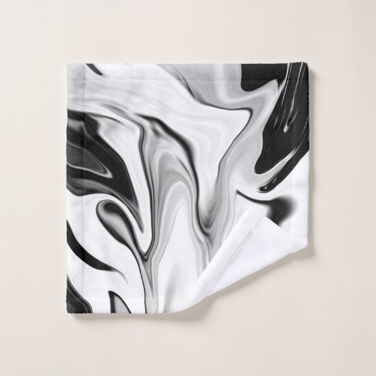 Abstrakte, elegante Retrofarben, digitale Flüssigk Badhandtuch Set (Waschlappen)