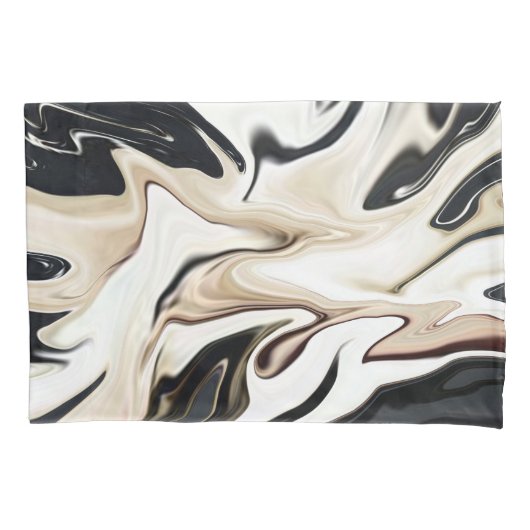 Abstrakte, elegante Retrofarben, digitale Flüssigk Kissenbezug (Vorderseite)