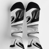 Abstrakte, elegante Retrofarben, digitale Flüssigk Socken (Oben)