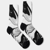 Abstrakte, elegante Retrofarben, digitale Flüssigk Socken (Rechts)