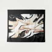 Abstrakte, elegante Retrofarben, digitale Flüssigk Wandteppich (Vorderseite (Horizontal))