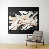 Abstrakte, elegante Retrofarben, digitale Flüssigk Wandteppich (Beispiel (Horizontal))