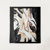 Abstrakte, elegante Retrofarben, digitale Flüssigk Wandteppich (Vorderseite)