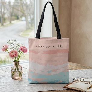 Abstrakte Eleganz Beige Süße Stylische Tüte Tasche