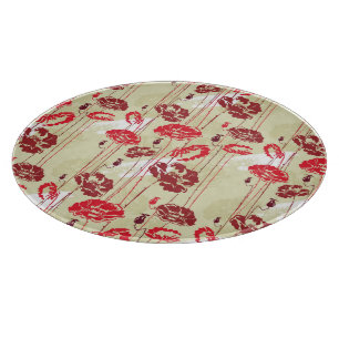 Abstrakte Eleganz Blumenmuster 2 Schneidebrett
