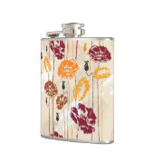 Abstrakte Eleganz Blumenmuster 4 Flachmann (Links)