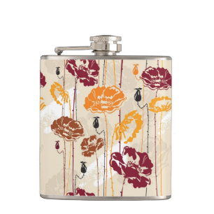 Abstrakte Eleganz Blumenmuster 4 Flachmann