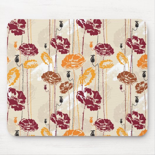 Abstrakte Eleganz Blumenmuster 4 Mousepad (Vorne)