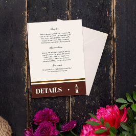 Abstrakte Eleganz - Details zu den goldenen Rahmen Begleitkarte
