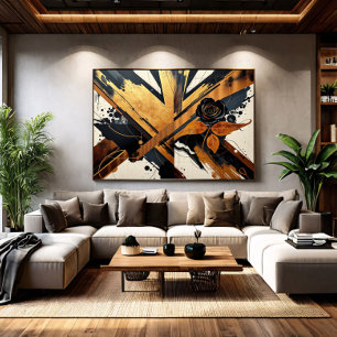 Abstrakte Eleganz in einzigartiger Kunst Leinwanddruck