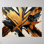 Abstrakte Eleganz in einzigartiger Kunst Poster (Vorne)