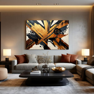 Abstrakte Eleganz in einzigartiger Kunst Poster